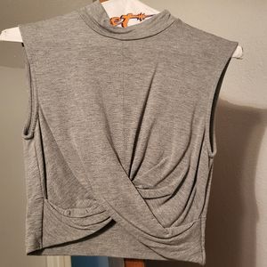 Gray Chelsea and Violet Crop top